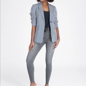 SPANX vintage distressed ankle skinny jeans